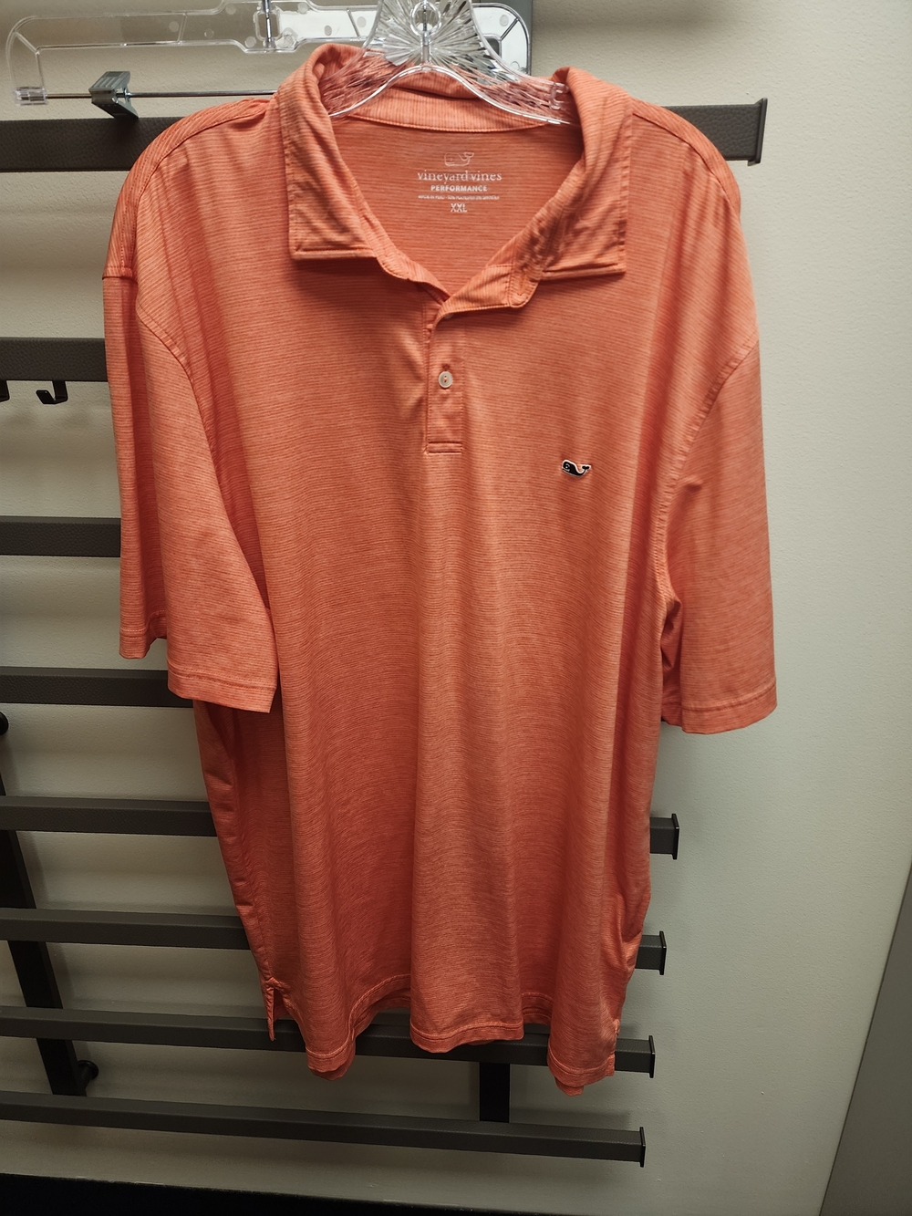 Vineyard Vines Coral-Orange Performance Polo